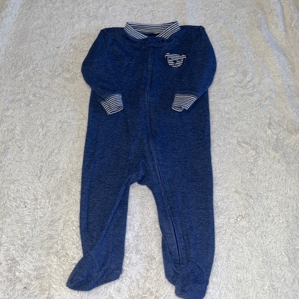 (2 for $19) carters blue 6 month zip up puppy footie/ sleeper